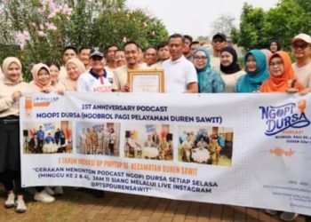 Walkot Jaktim Munjirin Ajak Warga Nonton podcast Ngopi Dursa