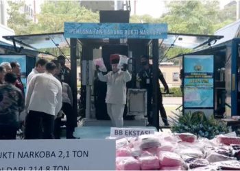 Presiden Prabowo Saksikan Pemusnahan Narkotika Seberat 214.84 Ton